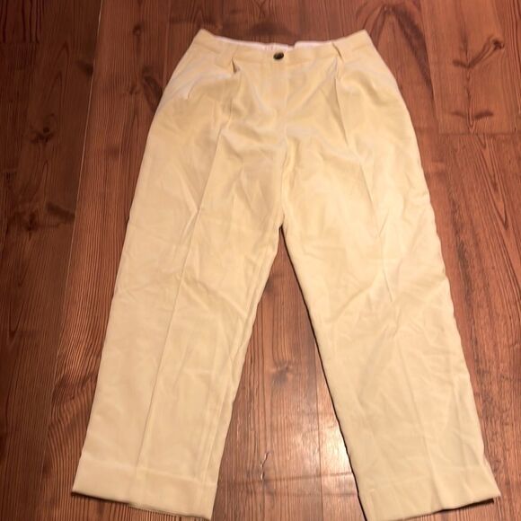 🎀SSENSE Ganni sz 42 yellow trousers new no tags banana - Picture 6 of 11